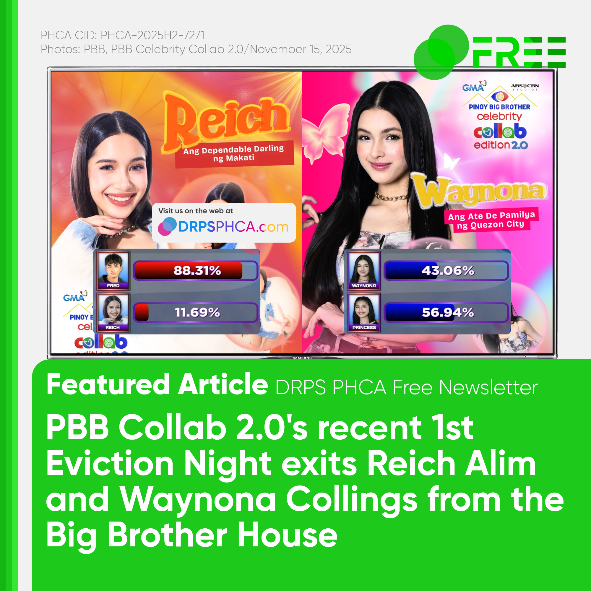 Reich Alim and Waynona Collings, evicted from the PBB Collab 2.0 House