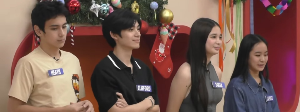 PBB Collab 2.0 Kapuso Housemates Heath Jornales, John Clifford, Sofia Pablo, and Caprice Cayetano